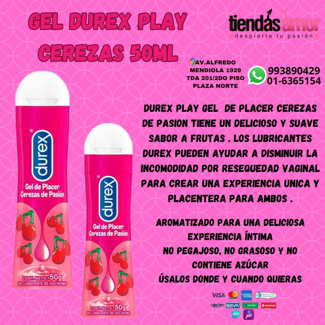 GEL DUREX PLAY CEREZAS 50ML